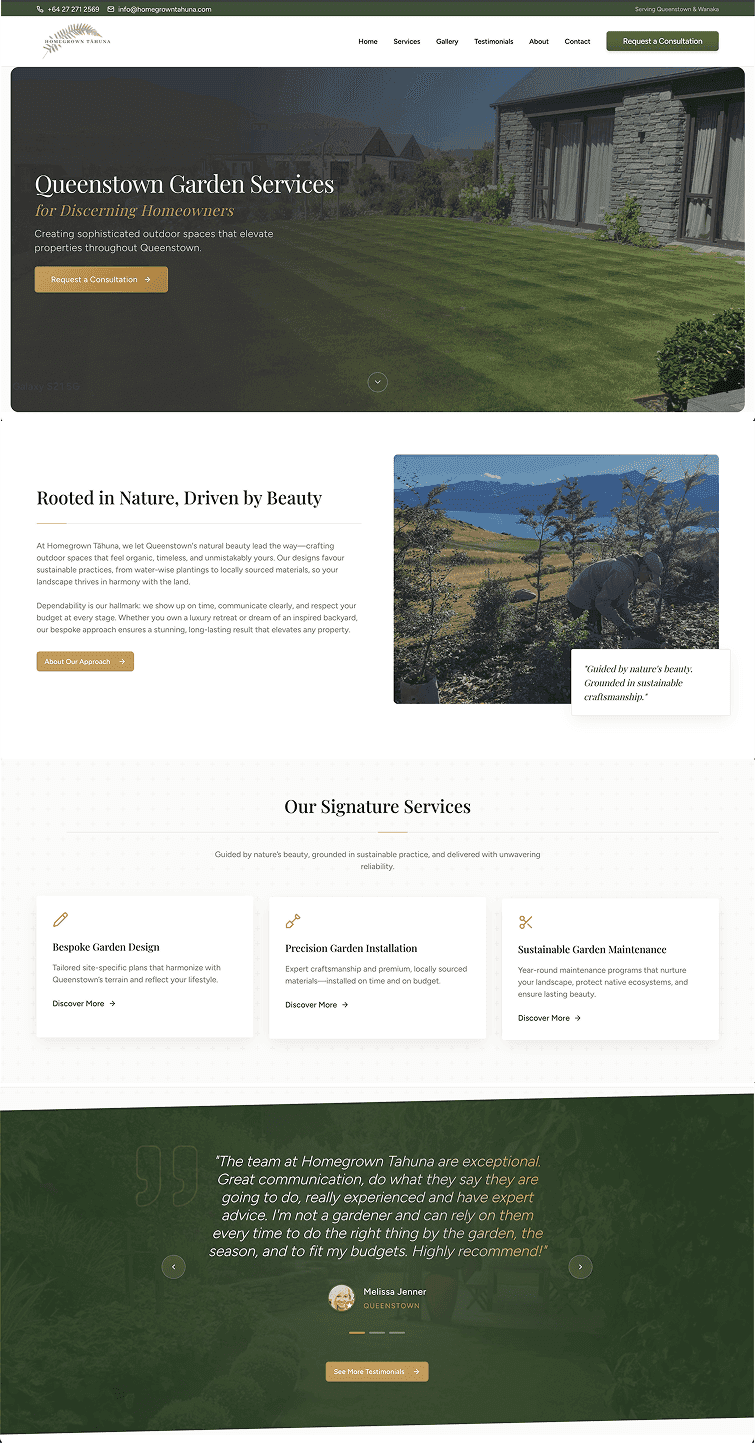 Homegrown Tahuna Project - Front