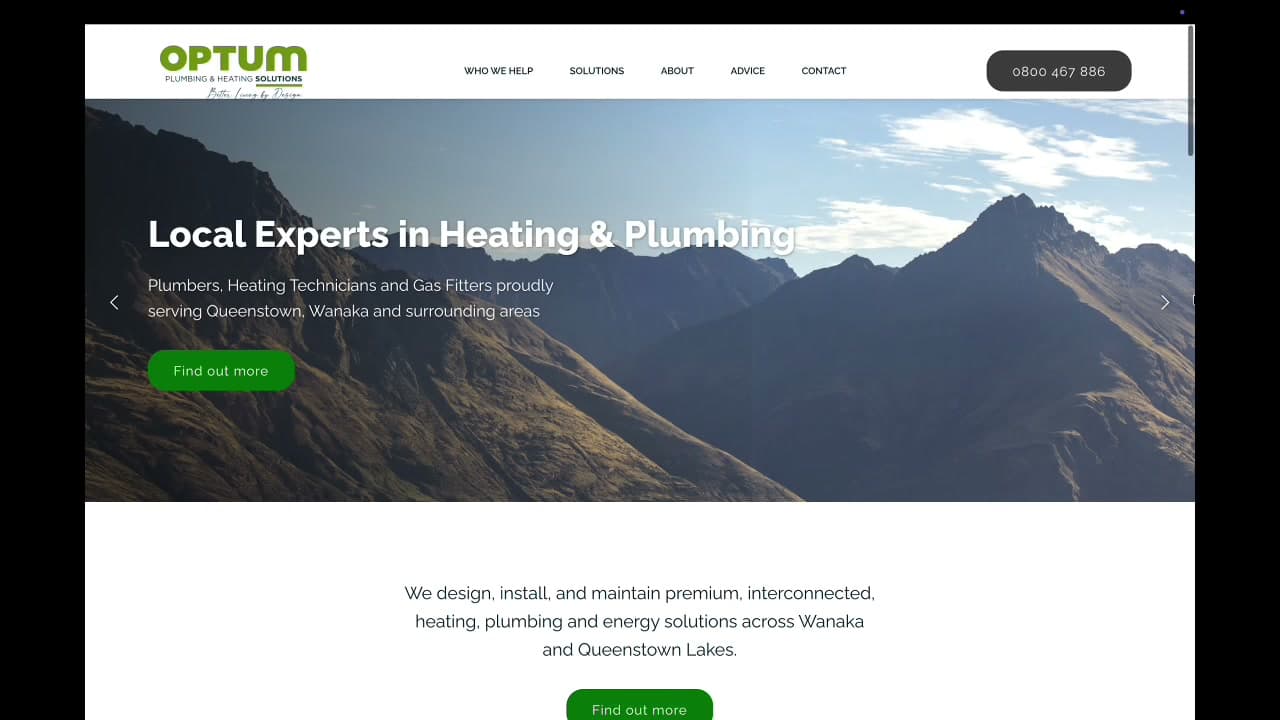 Optum original website before the redesign